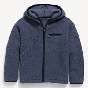 Sherpa Zip-Front Hooded Jacket